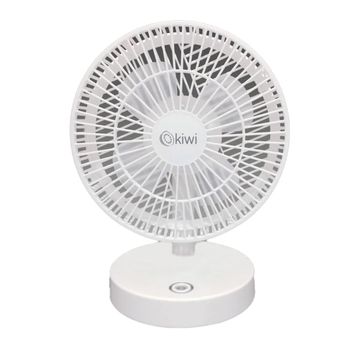 Kiwi KFAN-7607 Şarjlı Beyaz Ayarlanılabilir Mini Fan Masaüstü Vantilatörü