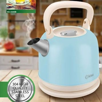 Kiwi KK-3340B 2.2 lt Mavi Paslanmaz Çelik Retro Su Isıtıcı
