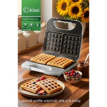 Kiwi KSM-2405W Beyaz Waffle Makinesi