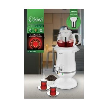 Kiwi KTM-2930 Beyaz Elektrikli Semaver