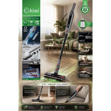 Kiwi KVC-4011 BLDC Şarjlı Dikey Süpürge