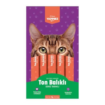 Kiwi Yammies Deniz Taraklı ve Ton Balıklı Sıvı 5'li Kedi Ödül Maması