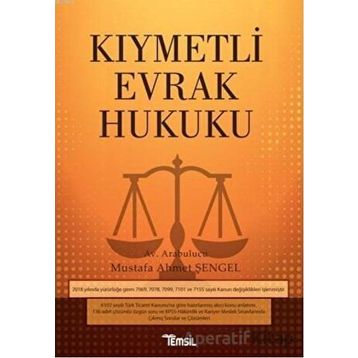 Kıymetli Evrak Hukuku - Mustafa Ahmet Şengel
