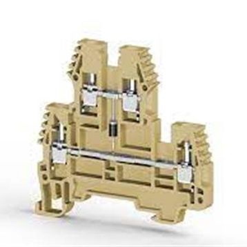 Klemsan 317100 2.5 mm Bej İki Katlı 1 Giriş 1 Çıkış Klemens