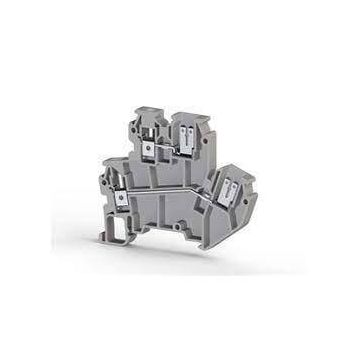 Klemsan 317129 2.5 mm İki Katlı 1 Giriş 3 Çıkış Gri Vidalı Klemens