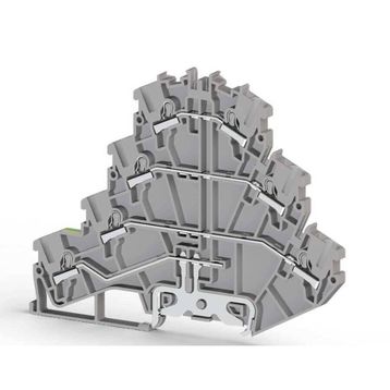 Klemsan 324309 PUK 3T 2.5 mm Gri Vidalı Dört Katlı Klemens