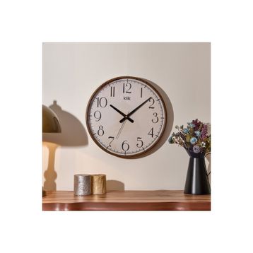 Klik Simplex Ceviz 38 cm Ahşap Görünümlü Duvar Saati