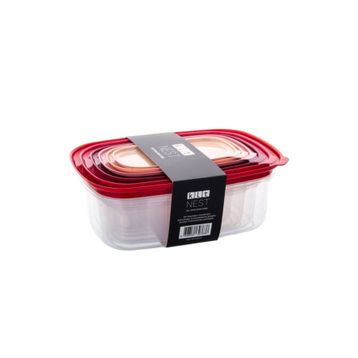 KLT Nest Kırmızı 12 Parça Saklama Set