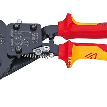 Knipex 95 36 280 mm Cırcır Mekanizmalı Kablo Kesme Makası