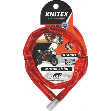 Knitex KTX-101 Kırmızı Zincirli Motor Kilidi