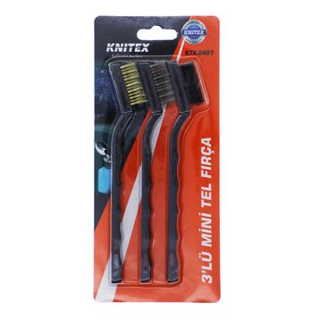 Knitex KTX-2487 3'lü Mini Tel Fırça