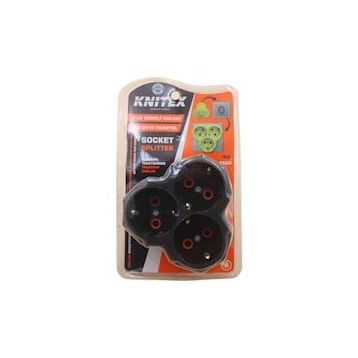 Knitex KTX-2910 Papatya Golyat Siyah 3lü Priz