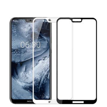 KNY Nokia X6 Full Yapışan Renkli Cam Siyah Ekran Koruyucu