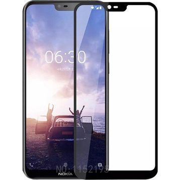 KNY Nokia X6 Full Yapışan Renkli Cam Siyah Ekran Koruyucu