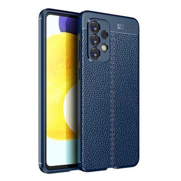 KNY Samsung Galaxy A33 Deri Desenli Lux Niss Silikon Siyah Kılıf