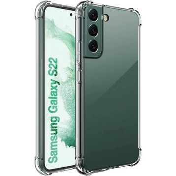 KNY Samsung Galaxy S22 Kamera Korumalı Şeffaf Antishock Silikon Kılıf