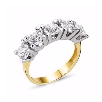 Koçak Gold 14YZK779 14 Ayar Beyaz Altın Beştaş Yüzük