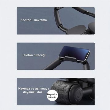 Kochler 162496832 Dijital Ekranlı Çek Bırak Dirsek Destekli Mekik Aleti Karın Egzersiz Aleti