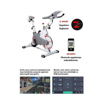 Kochler Spinning Bike Uygulama Bağlantılı Kondisyon Bisikleti ve Egzersiz Aleti
