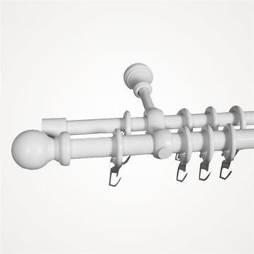 Koçtaş 3 metre Beyaz İkili Ahşap Rustik Askı
