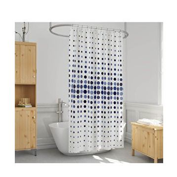Koçtaş BS-4961 2'li Mavi Puan Perde 100x200 cm