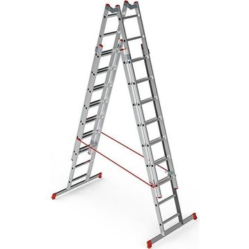 Koçtaş Endüstriyel 2x11 Çift Sürgülü Alüminyum Merdiven
