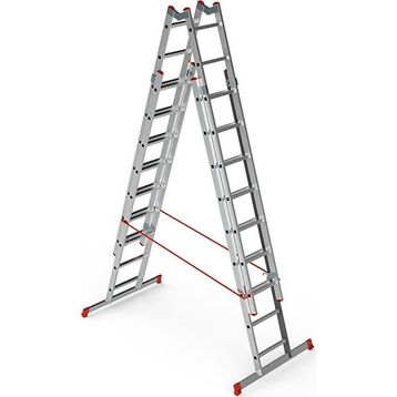 Koçtaş Endüstriyel 2x11 Çift Sürgülü Alüminyum Merdiven