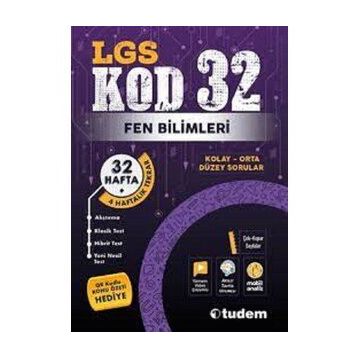 KOD 32 LGS Fen Bilimleri 32 Hafta 4 Haftalık Tekrar - Tudem Yayınları