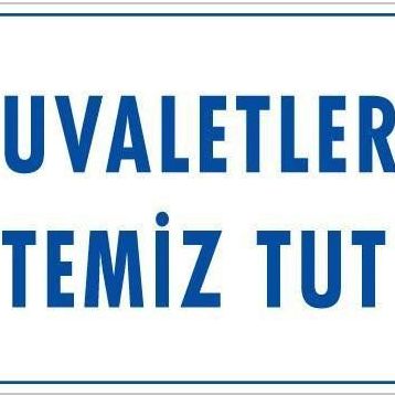 KOD:1222 Tuvaletleri Temiz Tut 25x35 Uyarı Levhası