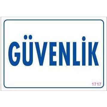KOD:1717 Güvenlik 17.5x25 Uyarı Levhası