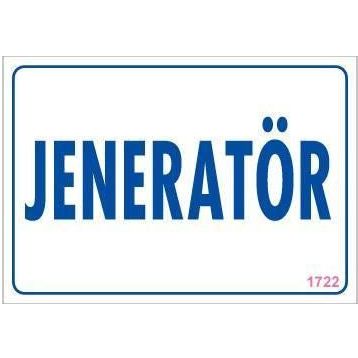 KOD:1722 Jeneratör 17.5x25 Uyarı Levhası