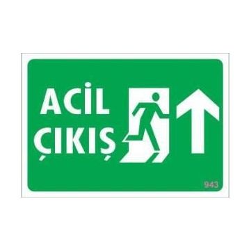 KOD:943 Acil Çıkış 17.5x25 Uyarı Levhası