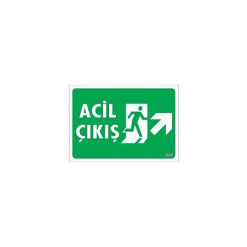 KOD:946 Acil Çıkış 17.5x25 Uyarı Levhası