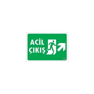 KOD:946 Acil Çıkış 17.5x25 Uyarı Levhası