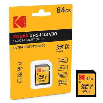 Kodak Sdxc 64GB Class10 U3 Ultra Performans Sd Hafıza Kartı