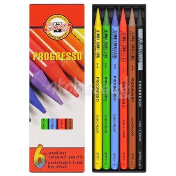 Koh-i Noor Progresso 6'lı Kuru Boya Kalemi Seti