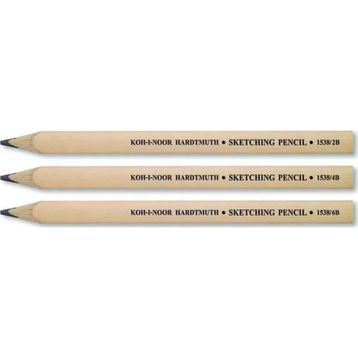 Koh-i Noor Sketching Pencil Yassı Uçlu 1538 Geniş Çizim Kalemi