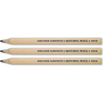 Koh-i Noor Sketching Pencil Yassı Uçlu 1538 Geniş Çizim Kalemi