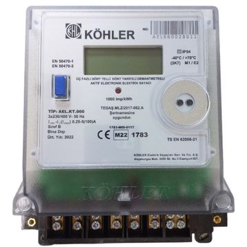 Kohler AEL KT 660 Trifaze Elektronik Elektrik Sayacı