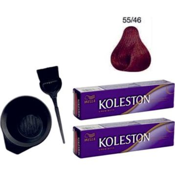 Koleston 55 46 Kızıl Büyü 2 Adet Saç Boyası + Boyama Seti
