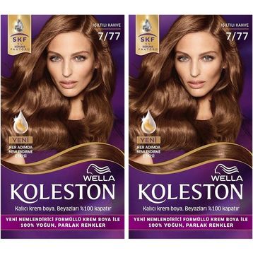 Koleston 7-77 Işıltılı Kahve x2 Kit Saç Boyası