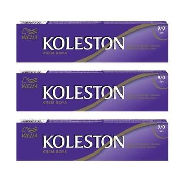 Koleston 9.0 Sarı 3x50 ml Tüp Saç Boyası
