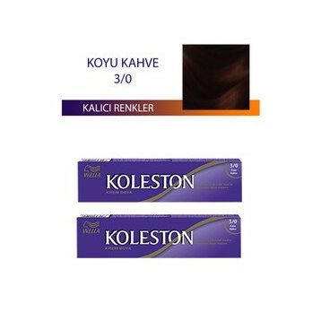 Koleston Koyu Kahve 3/0 Tüp 2x50 ml Saç Boyası