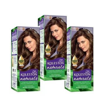 Koleston Naturals 5 0 Açık Kahve 3 Adet Saç Boyası