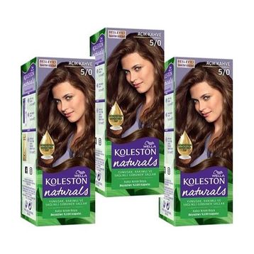 Koleston Naturals 5 0 Açık Kahve 3 Adet Saç Boyası