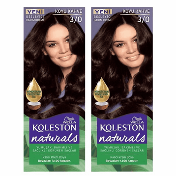 Koleston NATURALS SAÇ BOYASI 3.0 KOYU KAHVE x2 adet