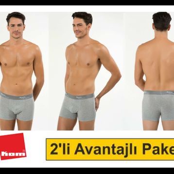 Kom Tight 2'li Erkek Boxer