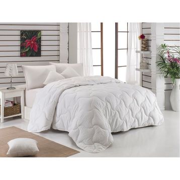 Komfort Home 155x215 cm Tek Kişilik Çizgili Pamuk Saten Yorgan