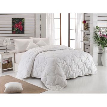 Komfort Home 155x215 cm Tek Kişilik Çizgili Pamuk Saten Yorgan