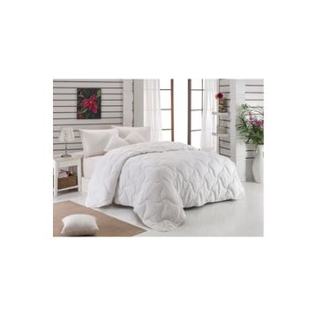 Komfort Home 155x215 cm Tek Kişilik Çizgili Pamuk Saten Yorgan
